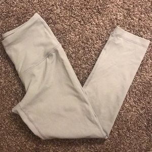 high rise light grey leggings